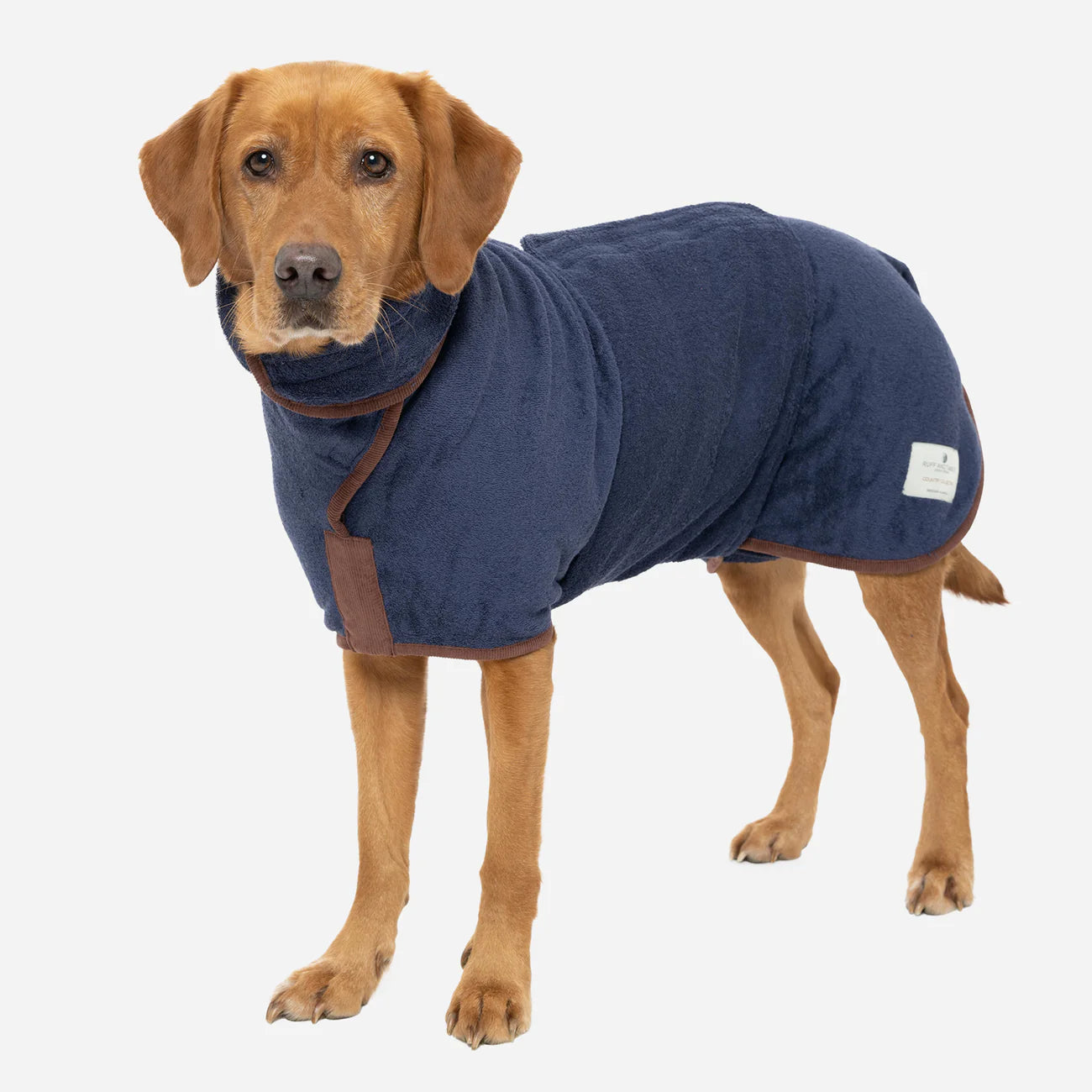 Dog drying coat French Navy